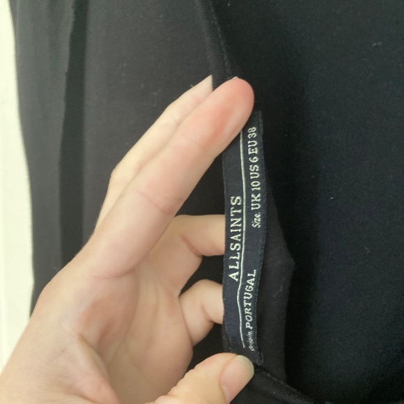 All Saints Jules Dress US 4 Black Cocktail Dress - Picture 6 of 7